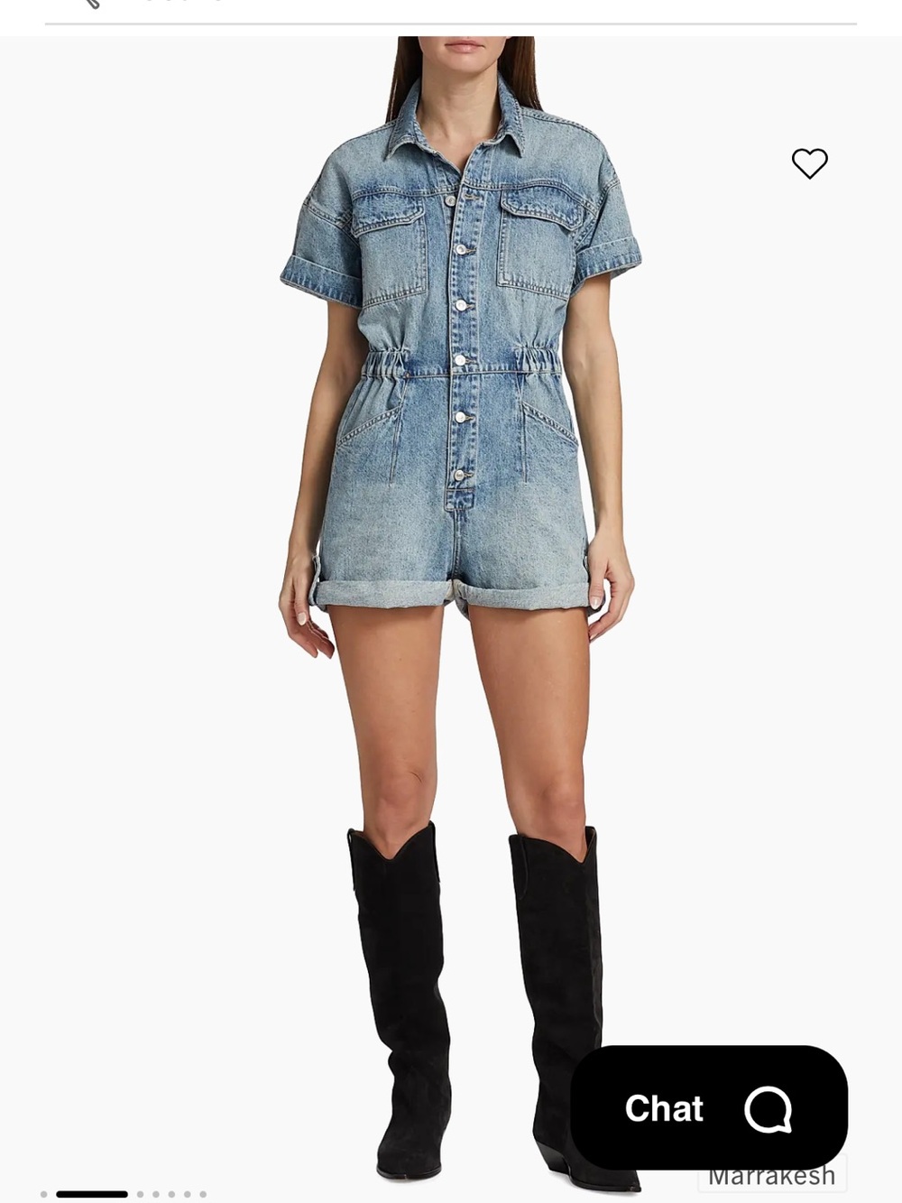 Free People Light Blue Denim Short Romper